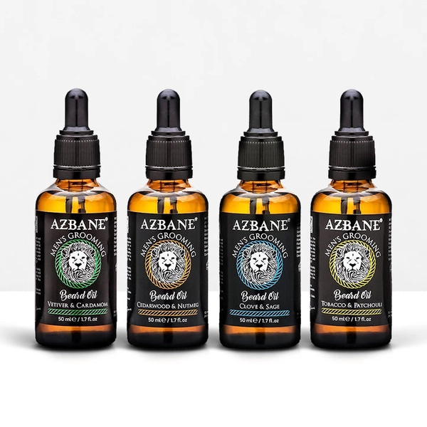 Beard Oil Care Sample set - 4 scents of Premium, Pure with natural ingredients -KIT 1.7oz 0
