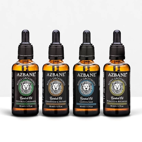 Beard Oil Care Sample set - 4 scents of Premium, Pure with natural ingredients -KIT 1.7oz 1