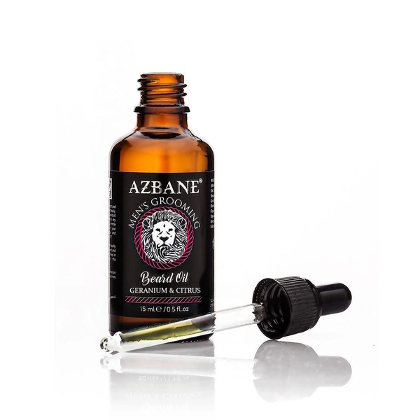 Premium Organic Beard Oil  - Geranium & Citrus .5 Fl oz 0