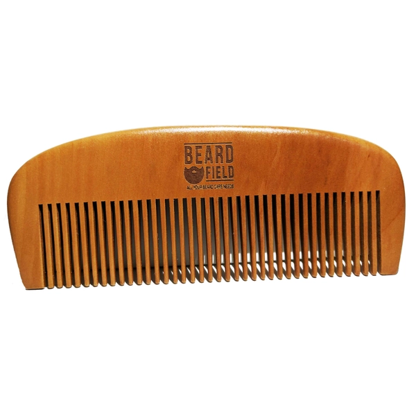 Wooden Beard Comb  | Natural pearwood - Anti-static Default Title 2