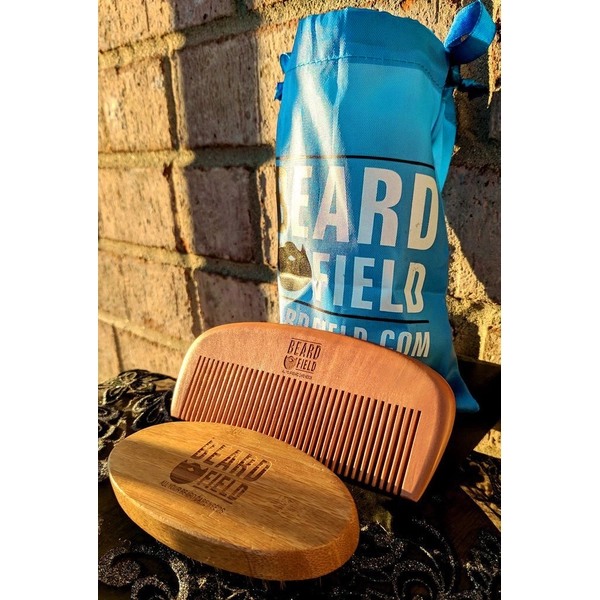 Best Bamboo Boar Bristles Beard Brush and Wooden Comb Set! Default Title 1